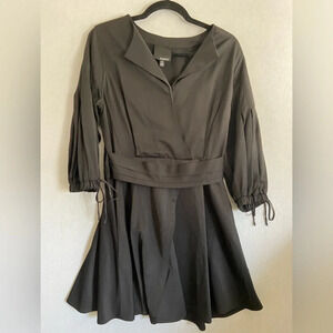 Anthropologie Hailee  C Pilcher Black Classic Tuxedo Dress Size M